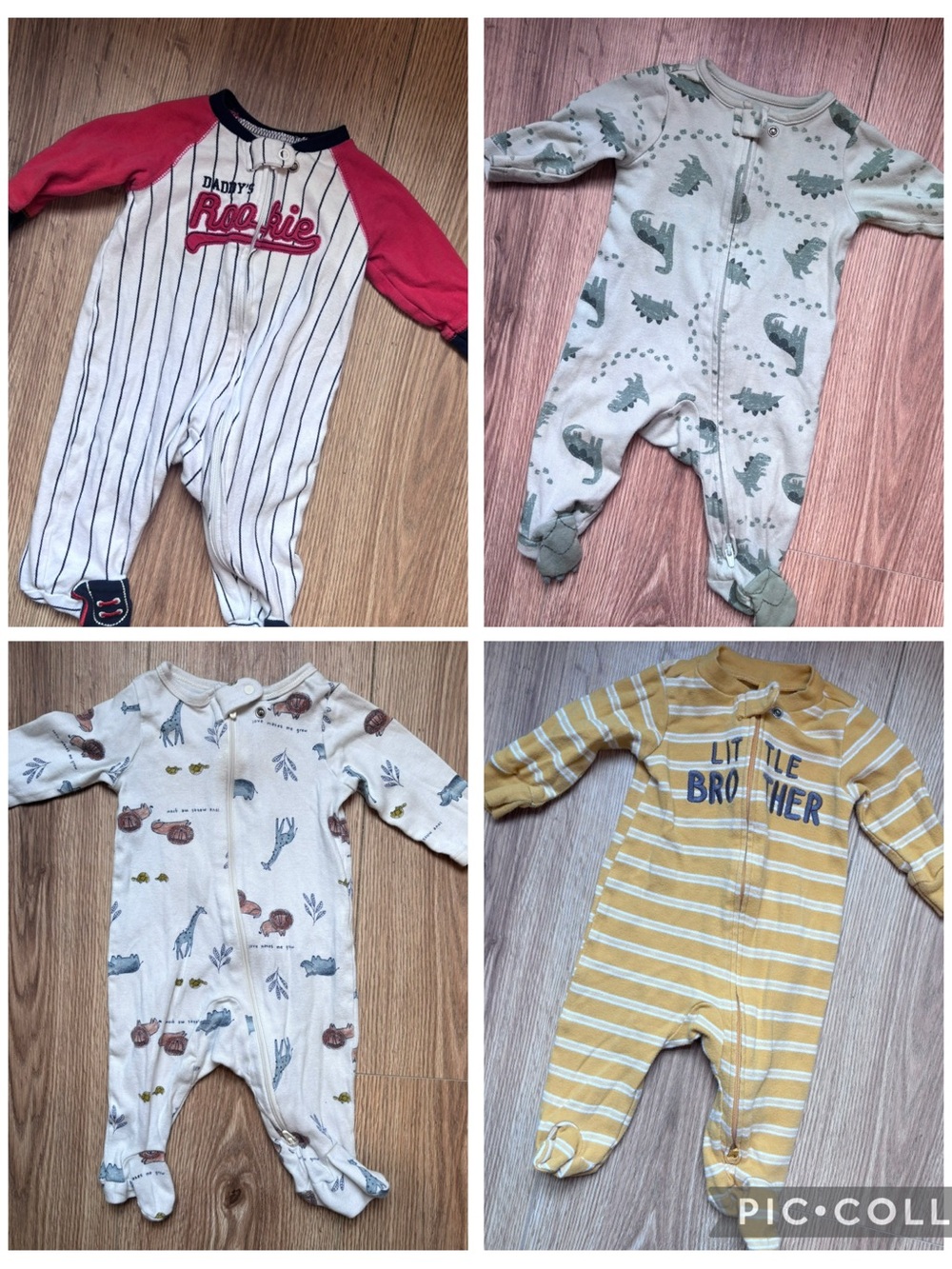 Set of 4 carters footie pajamas